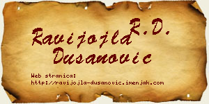 Ravijojla Dušanović vizit kartica